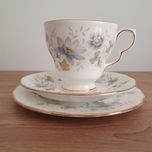 Colclough Rhapsody in Blue angielska porcelana zestaw filiżanka