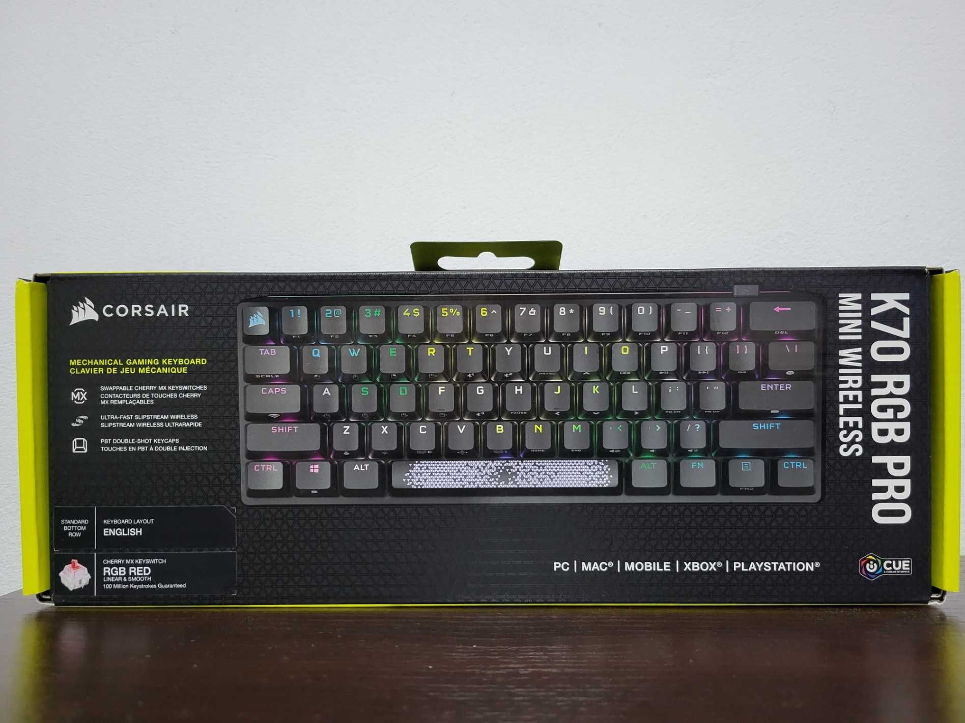 Corsair K70 rgb pro mini WIRELESS (CherryMX RED), NOWA