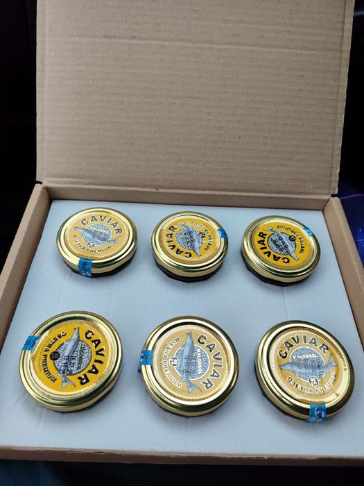 Ікра чорна осетрова Caviar Malossol зерниста 50 г у скляній банці
