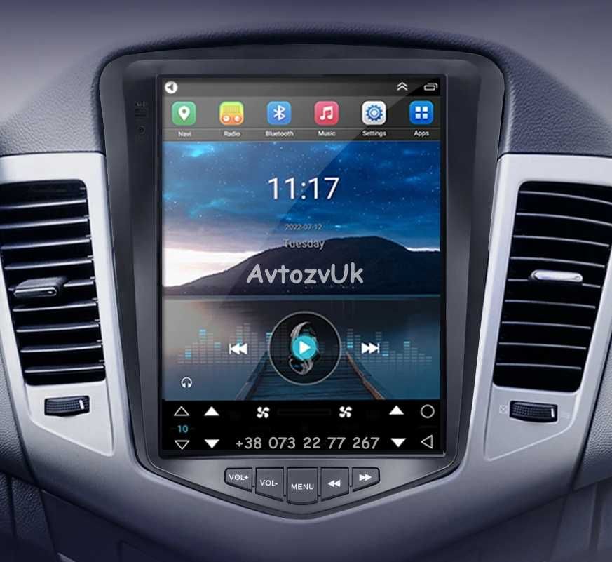 Магнитола CRUZE Chevrolet Круз GPS USB 2 дин Tesla CarPlay Android 13