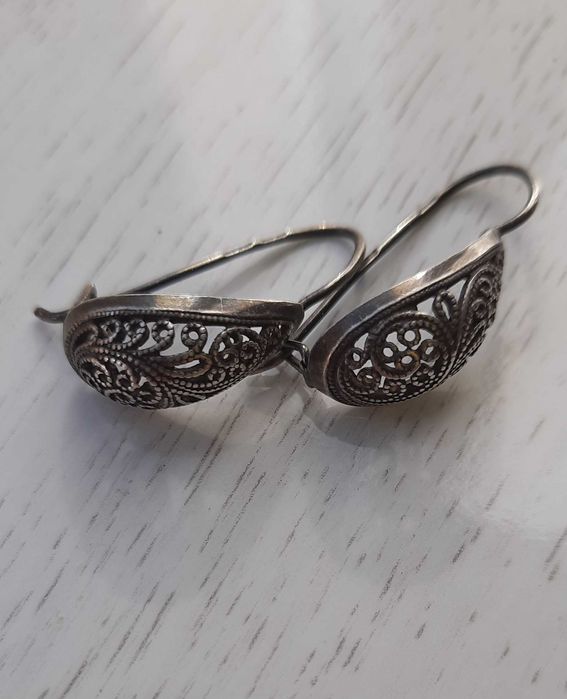 Серебряные серьги СССР