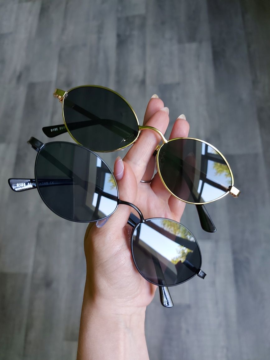 Сонцезахисні окуляри ромб квадрат овал авіатори золоті срібло очки