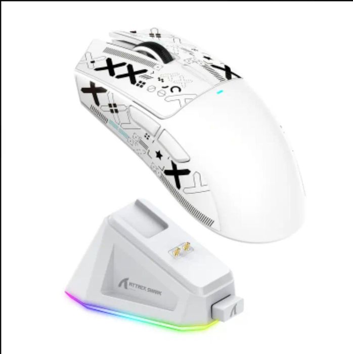 Игровая мышка новая,красная и белая