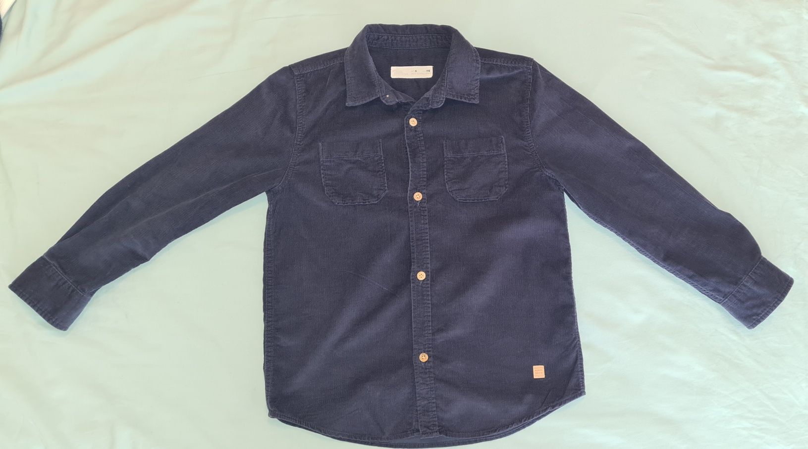 Camisa Bombazine azul escura Zara 6 anos