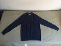 Pullover trançado azul escuro