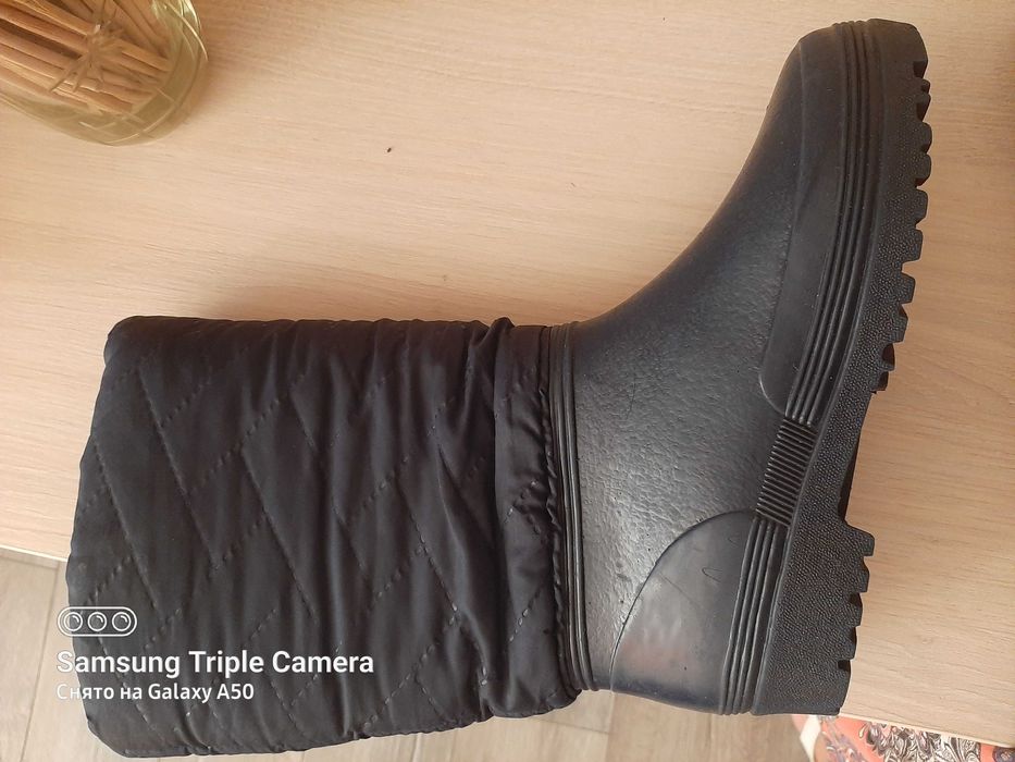 Чоботи сапоги гумові комбіновані жін. зимові 38р