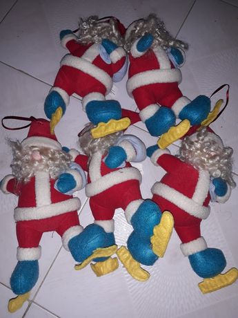 Conjuntos de 5 bonecos de Pai Natal