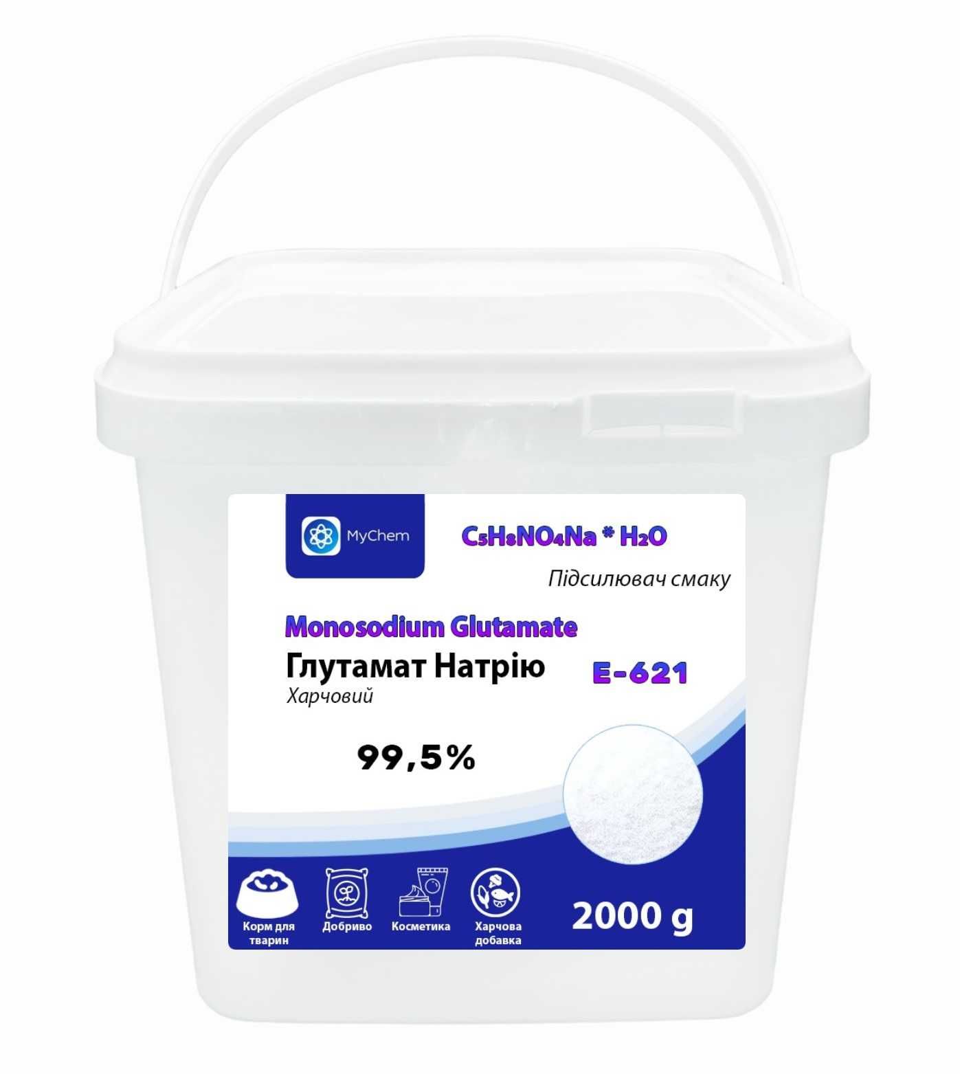 Глутамат натрію підсилювач смаку , харчова добавка E-621 MyChem
