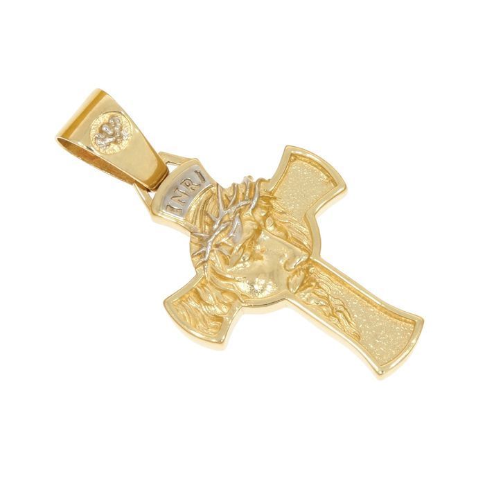 Złoty krzyżyk krzyż z wizerunkiem Jezusa złoto pr. 585 ZK084