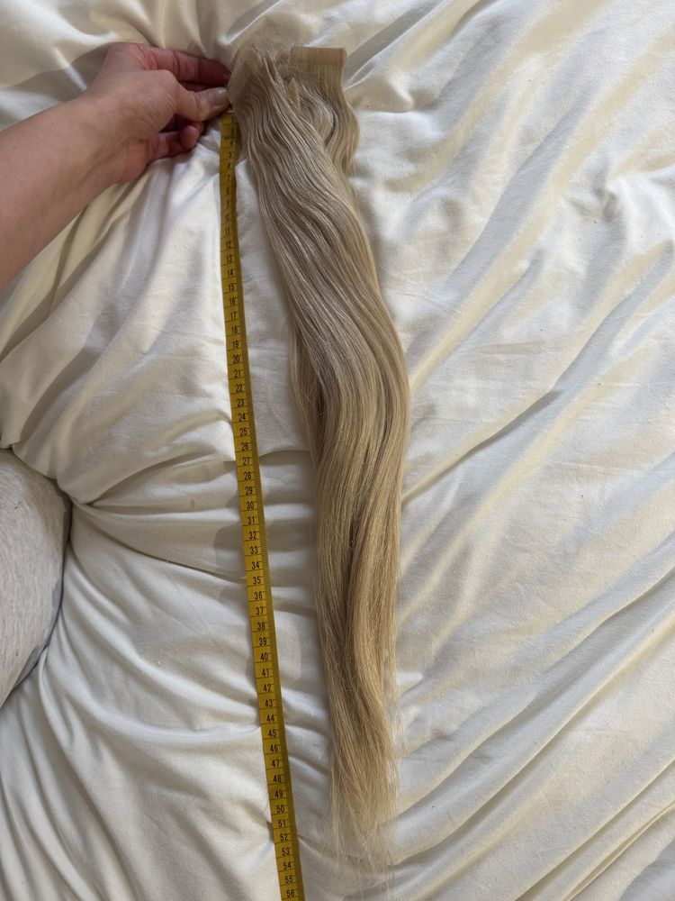 Wlosy doczepiane jasny blond 50 cm