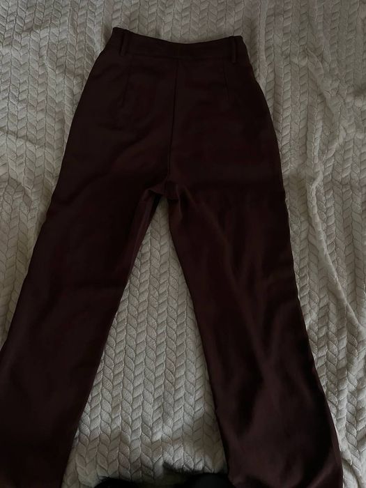 Брюки коричневі широкі
