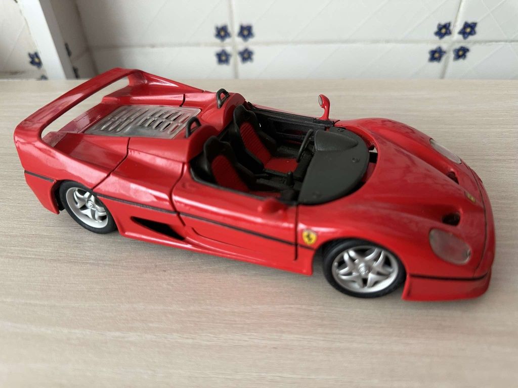 carros metal Ferrari F50 1/24 miniaturas vintage Shell maisto coleçao