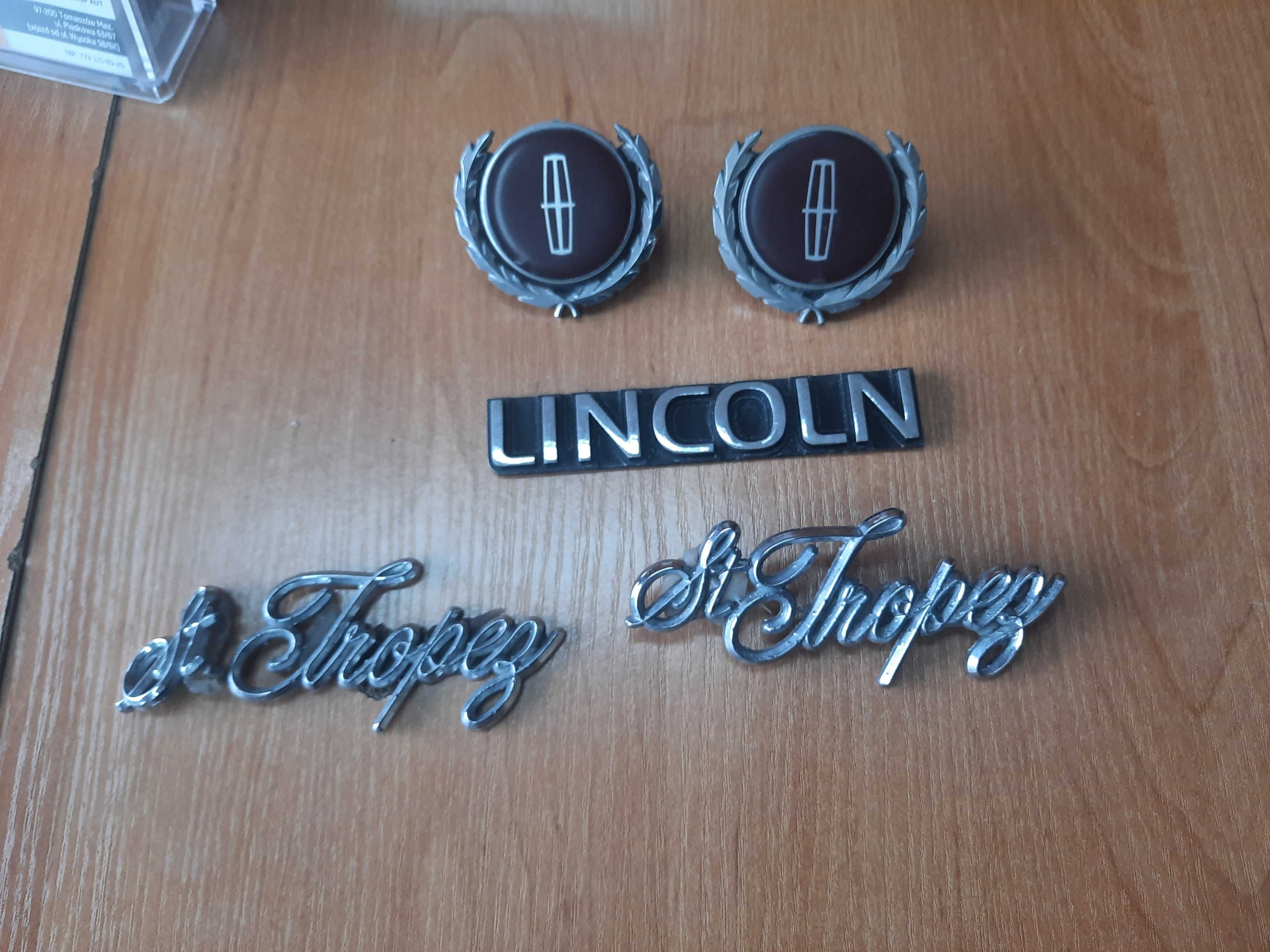 Emblematy z klapy Lincoln Town Car st.tropez 4 Mark VI