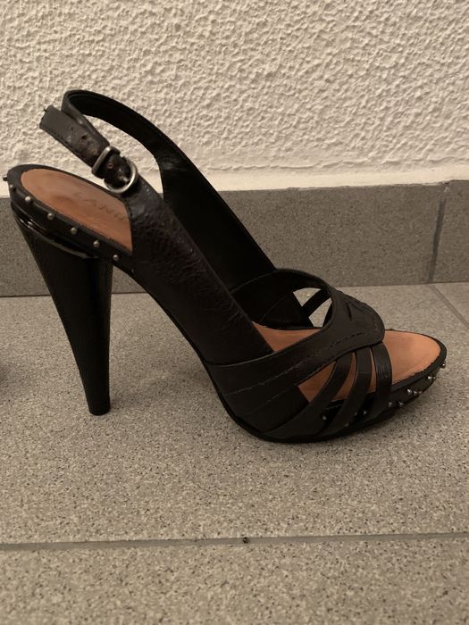 Sandália vintage, pele, Lanidor