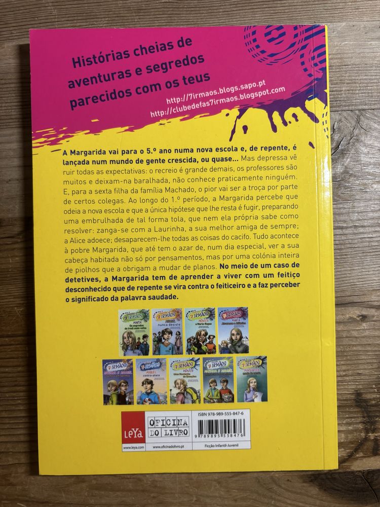 Coleção 7 irmãos, livro “Margarida muda de escola”