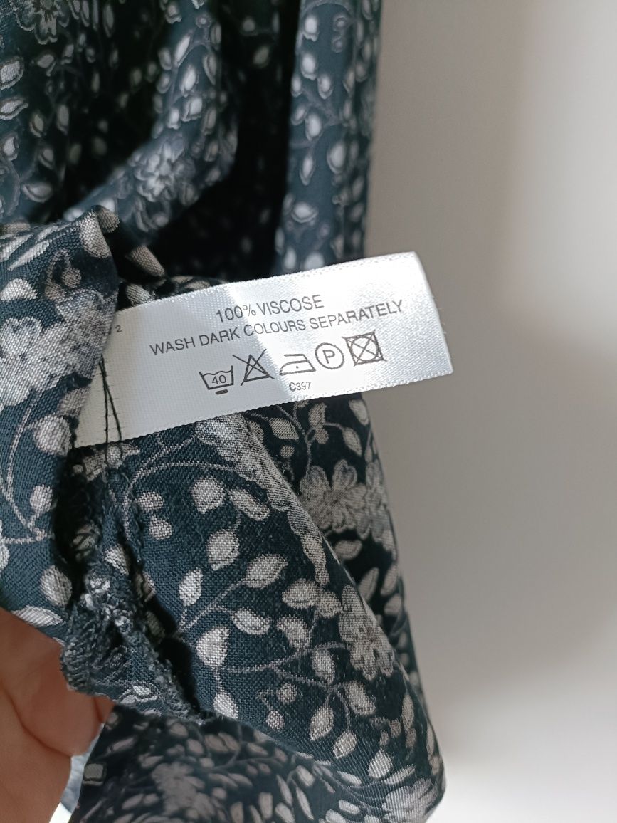 Koszula damska plus size flowers wiskoza w kwiaty 46 XXXL