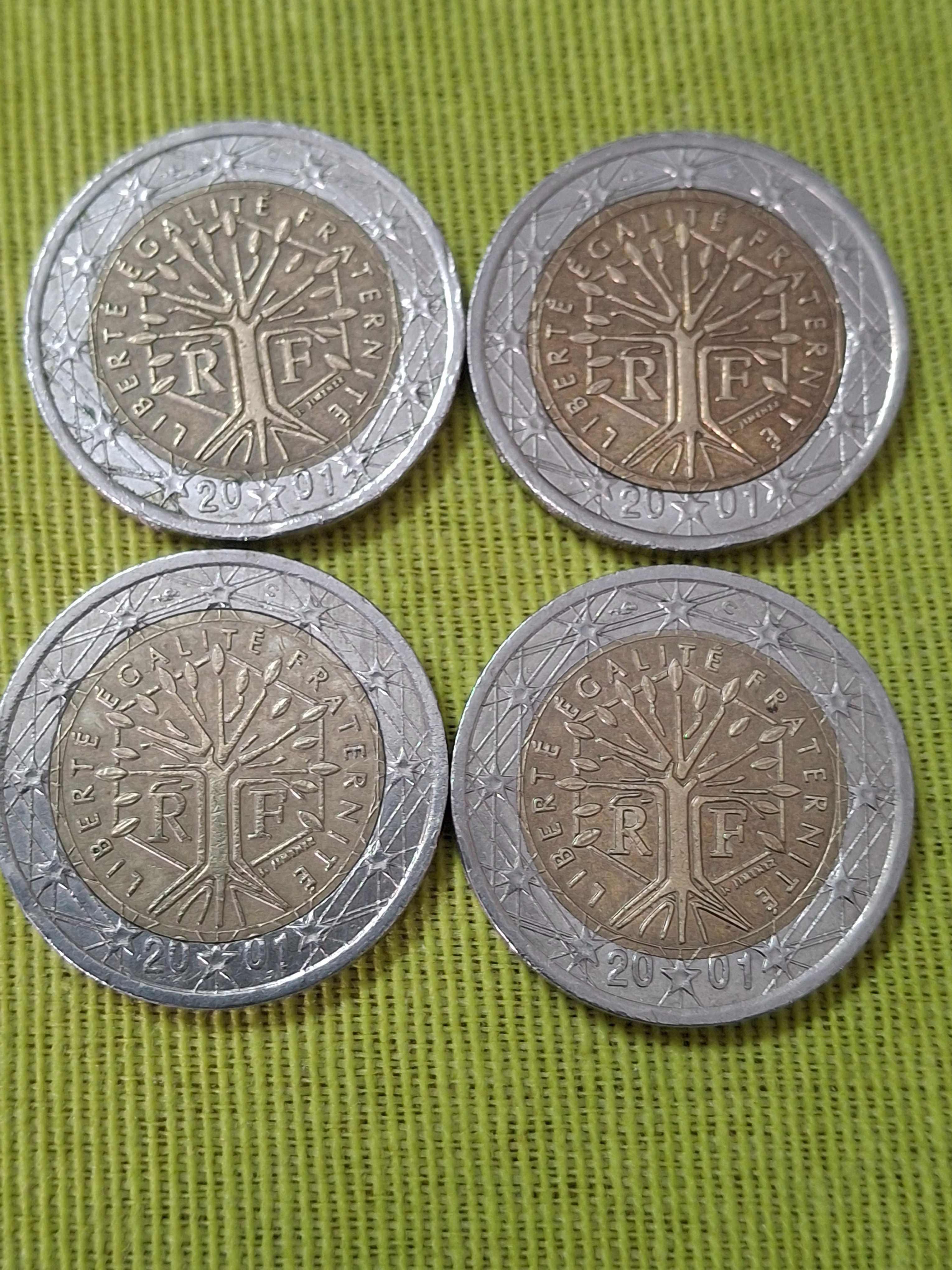 Moedas de 2 euros 2001 defeito