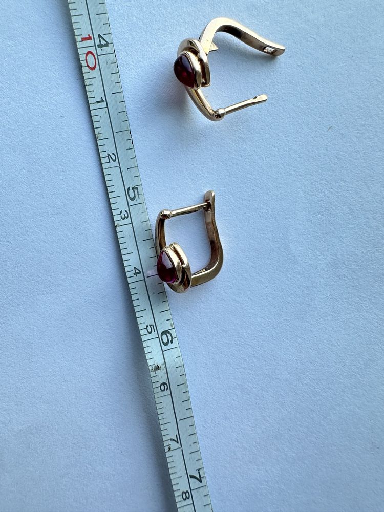Серьги золотык 585 СССР , вес 3,65 грамм сережки