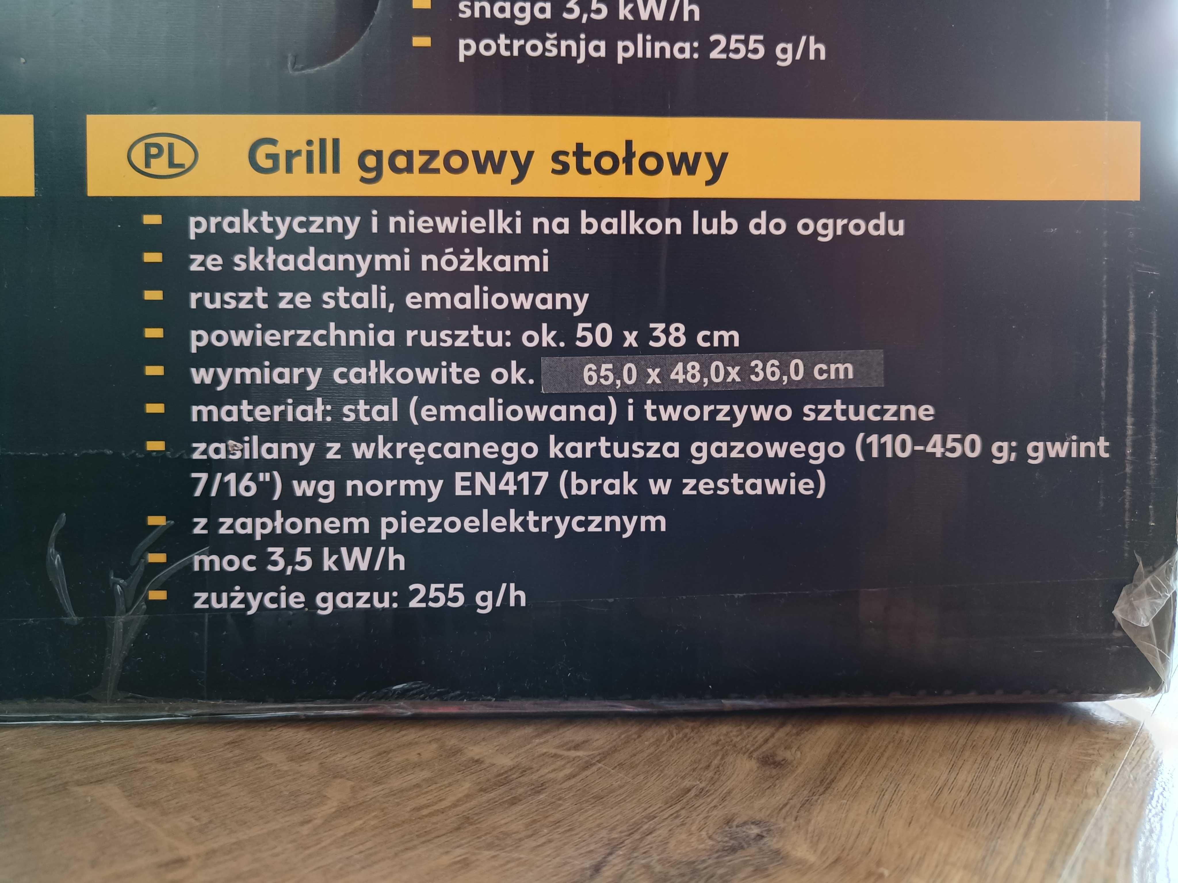 Gazowy grill 3,5kW/h stołowy przenośny zapłon automatyczny countryside