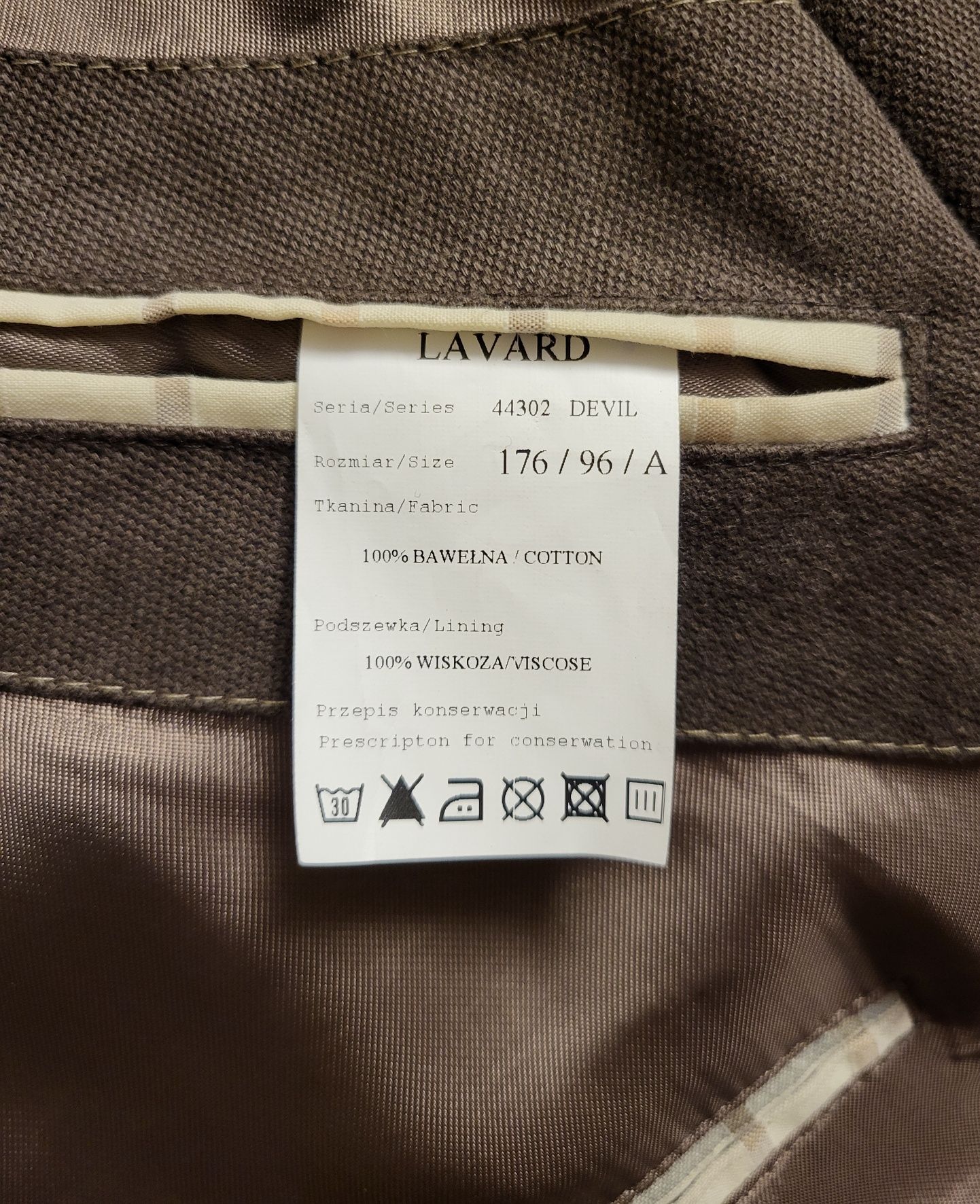 Nowa męska brązowa marynarka Lavard