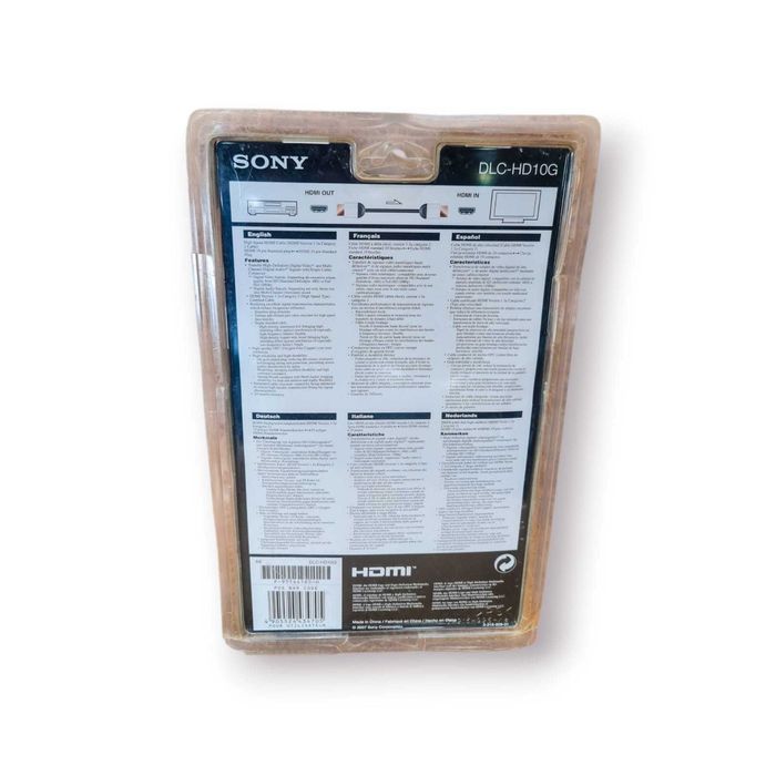 Cabo HDMI Sony DLC-HD10G– 1 m– Alta Velocidade /Full HD 1080p (selado)