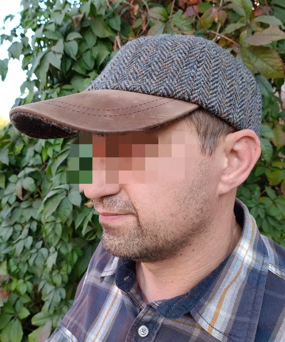 Идеальная Кепка Бейсболка твидовая Harris Tweed 56-62pp. Англия