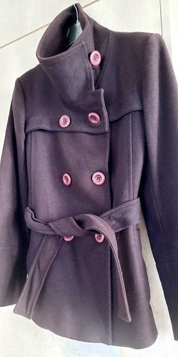 Kurtka, płaszczyk. Żakiet jesień/wiosna. Śliwkowy. Rozmiar 36