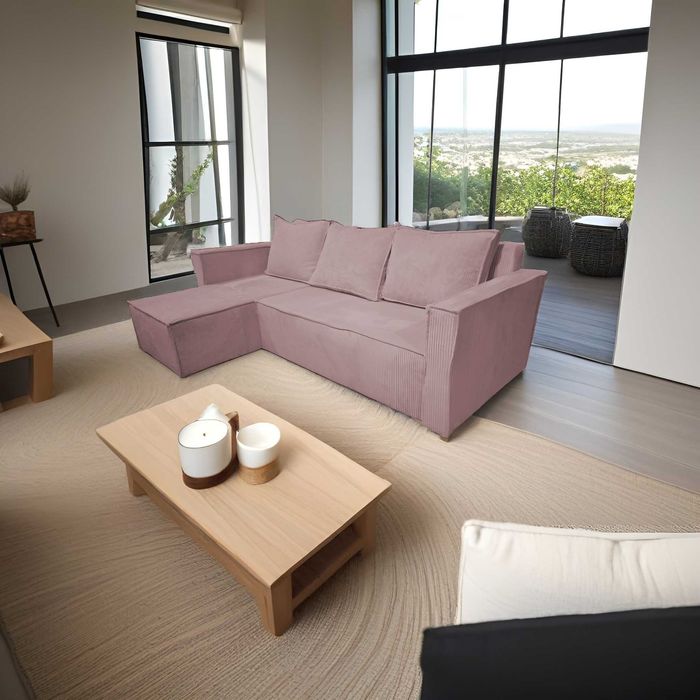 Narożnik ROWY w tkaninie sztruksowej w różnych kolorach!