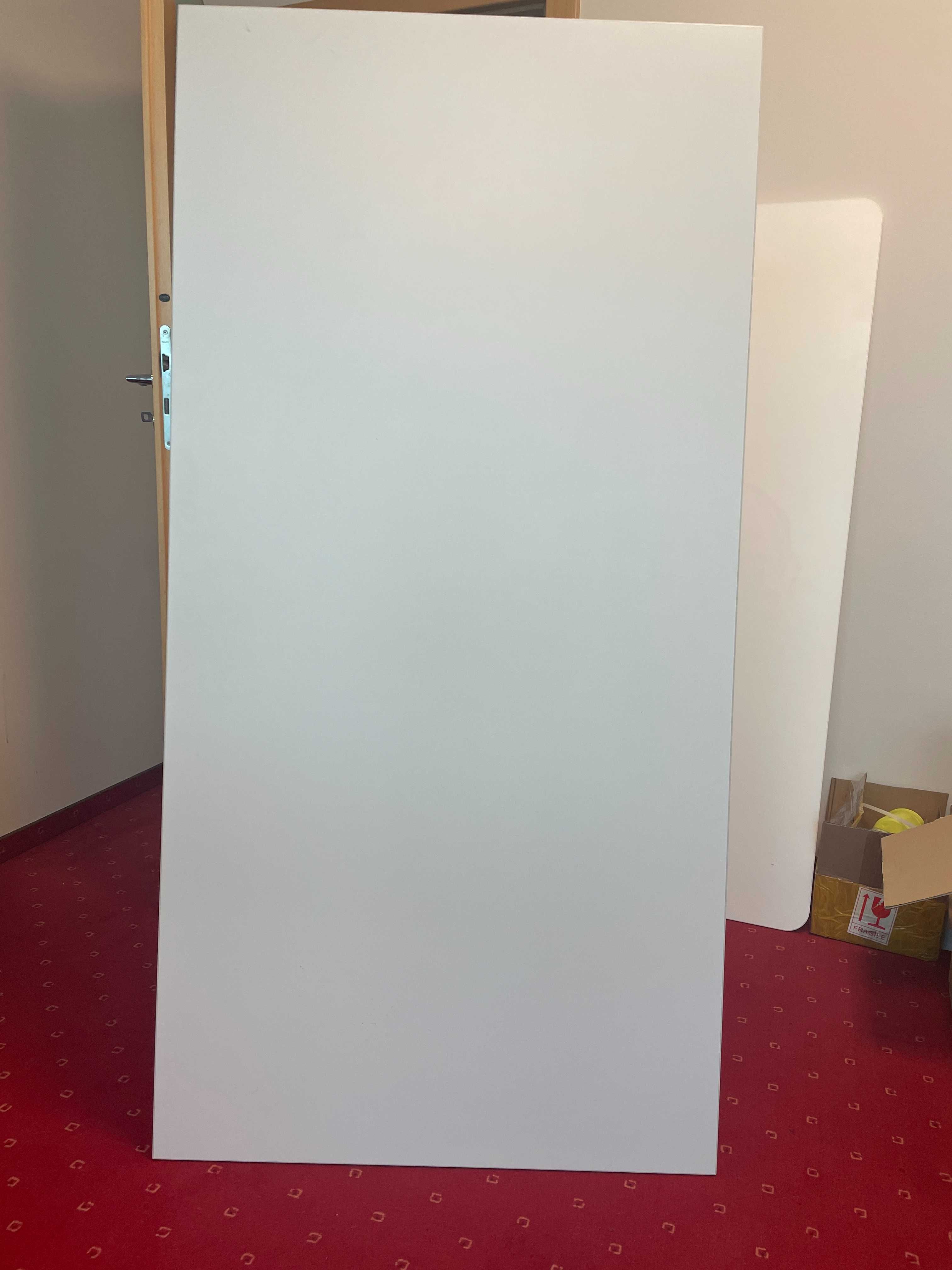 Blaty biurowe 160x80 cm - białe jak nowe