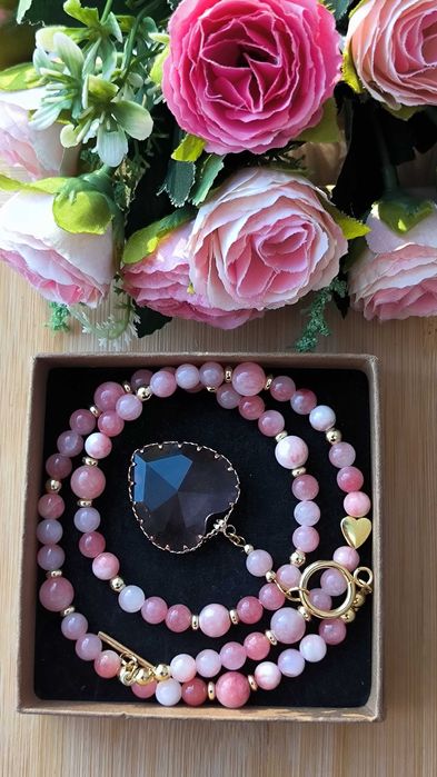 Wyjątkowy naszyjnik różowa namiętność