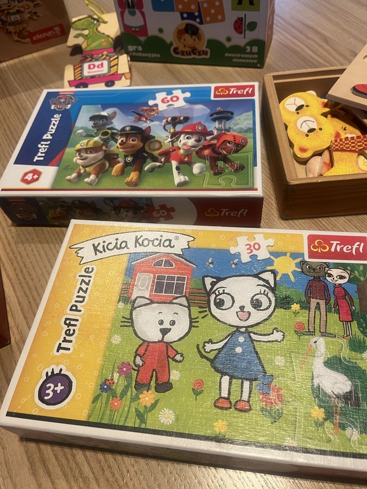 Gry edukacyjne , puzle , ukladanki zestaw 8 szt