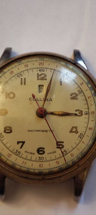 stary rzadki chronograf COLLINA balans ok rezerwacja