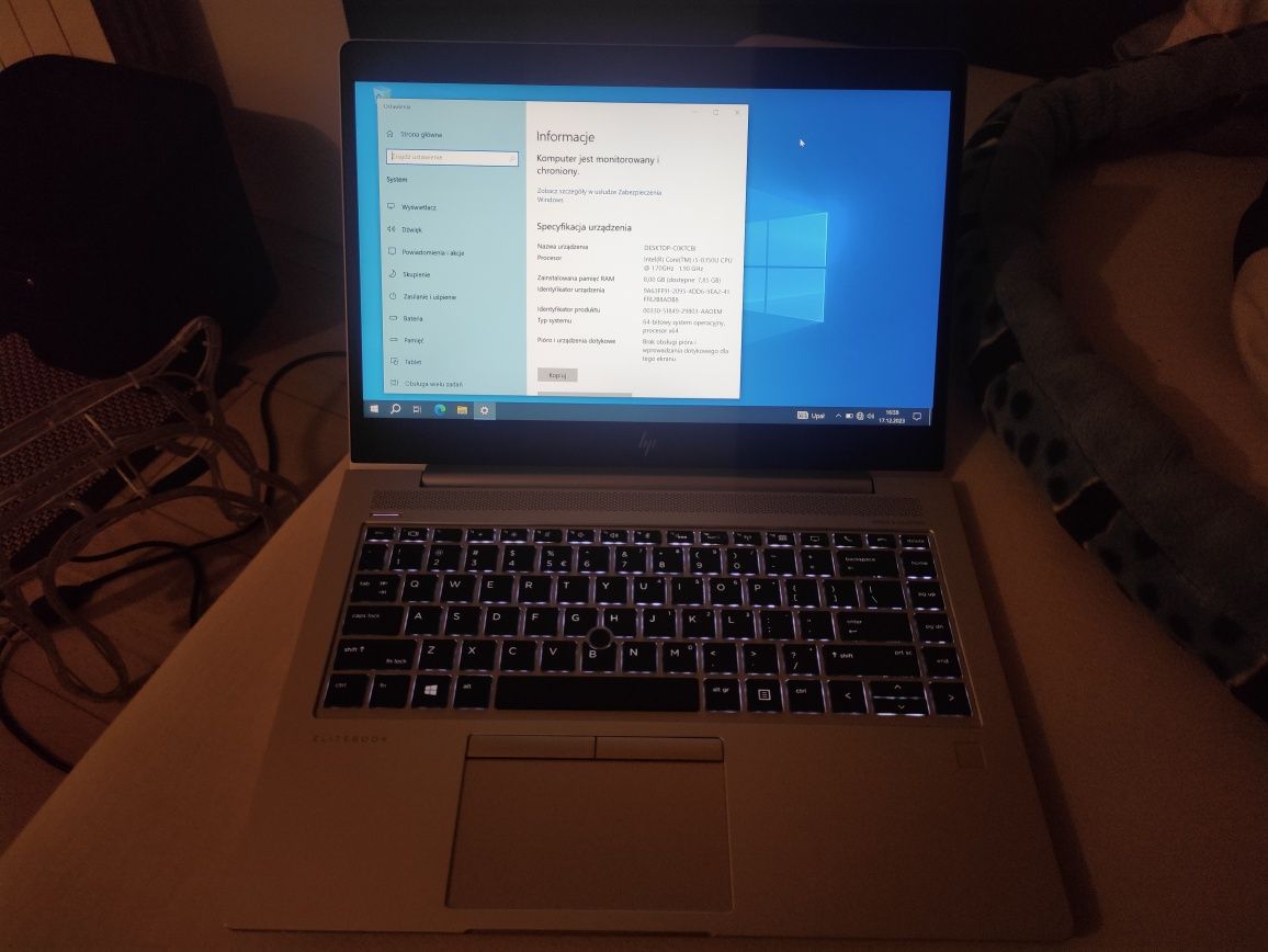 Laptop HP G5 i5 windows 10 elitebook. Dysk SSD.