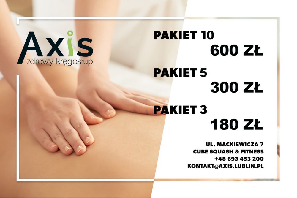 Gabinet masażu - AXiS zdrowy kręgosłup