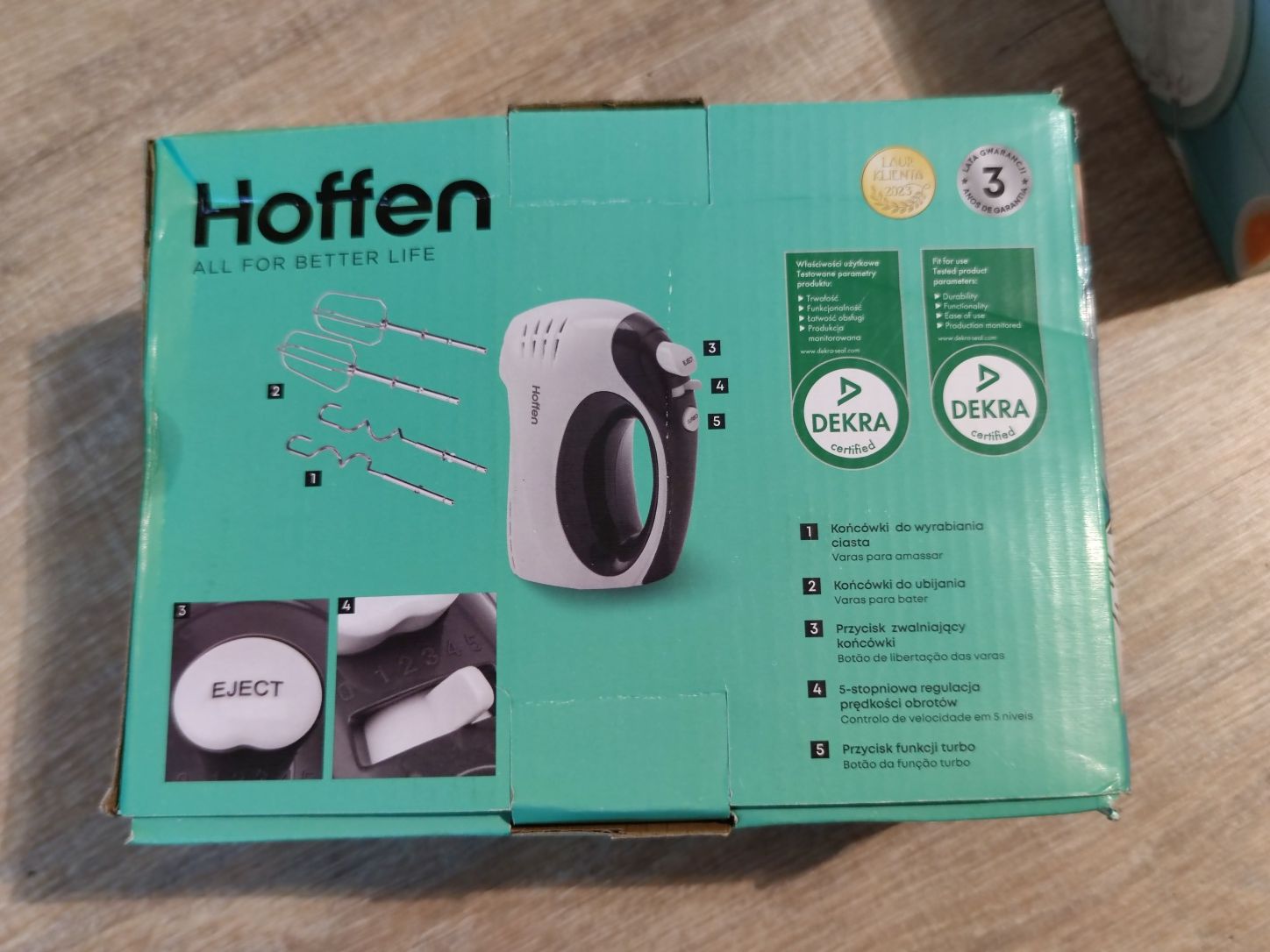 HOFFEN Mikser 300W Nowy mocne mieszadła 
Materiał: tworzywo sztuczne,