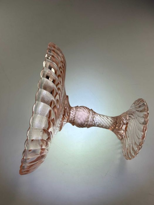 Patera rozalinowa  spirelli Ząbkowice Serwicki wys 17 cm