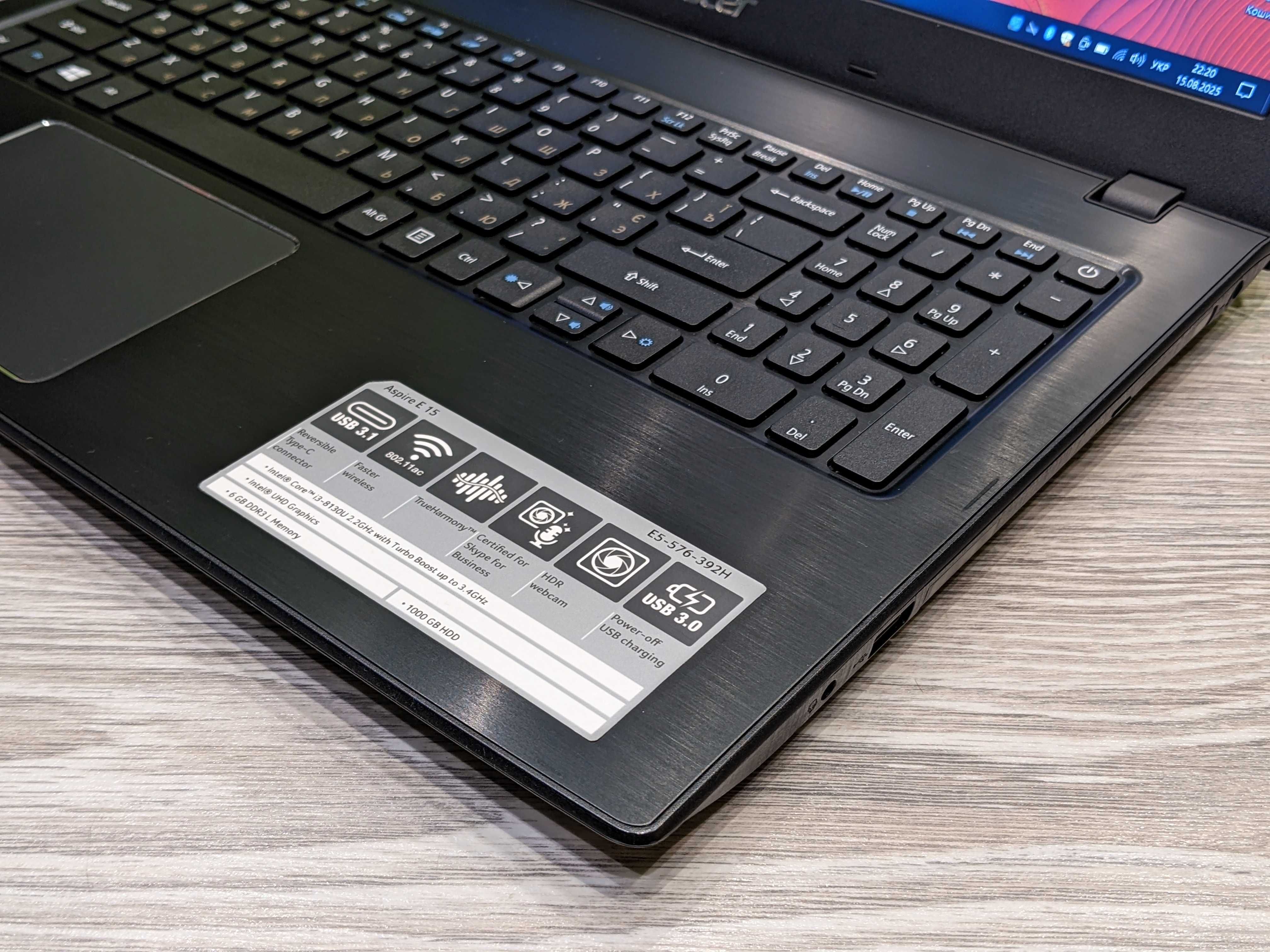 Стан СУПЕР | ACER E5-576 | FullHD | SSD+HDD | ГАРАНТІЯ | Безнал