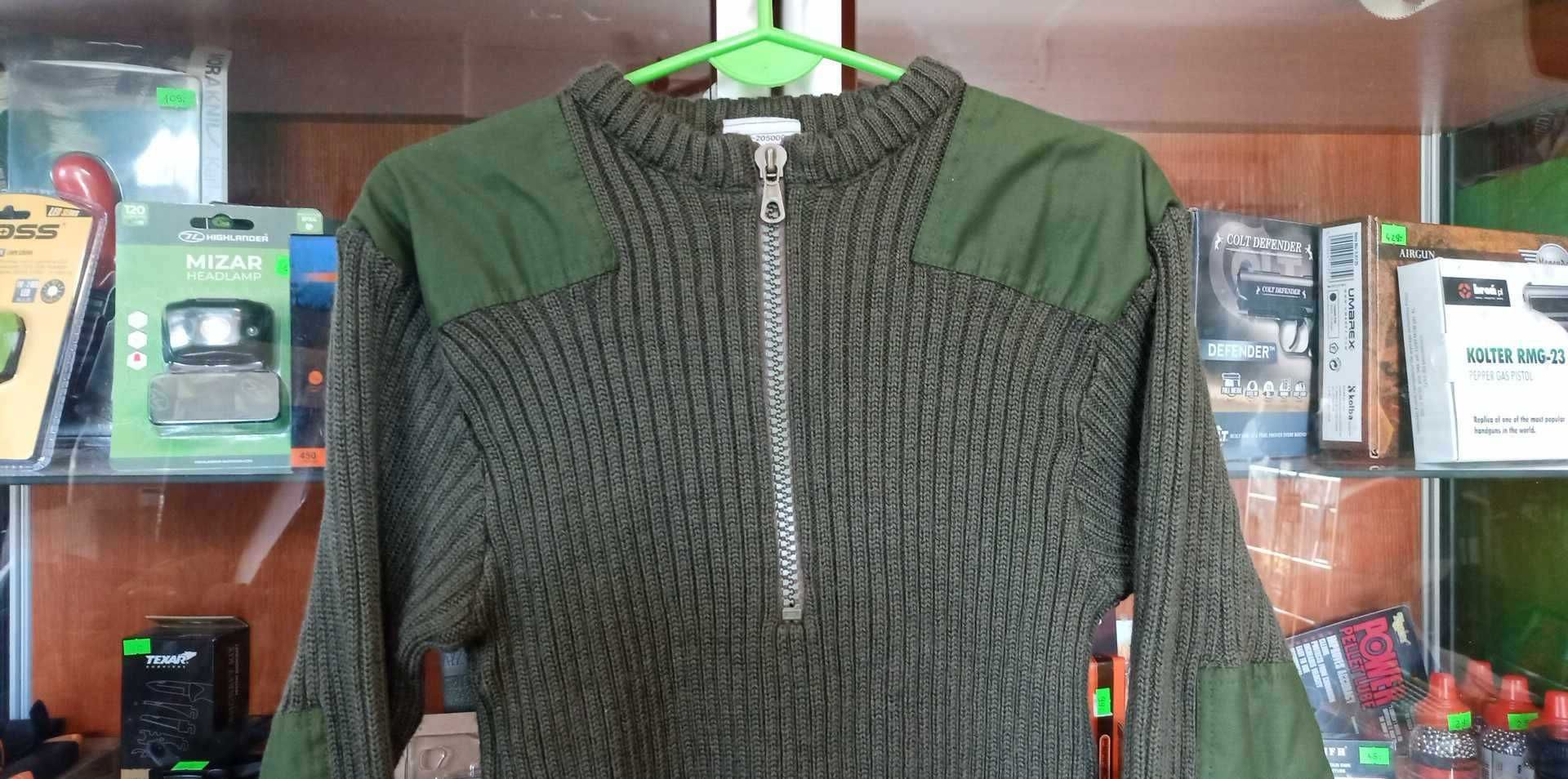 Sweter Wojskowy Armia Szwecja olive 100% ull r.6