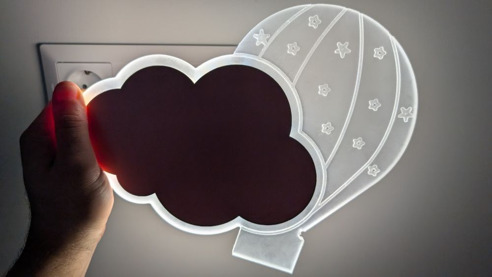 Акриловий світильник бра в дитячу кімнату Хмаринка