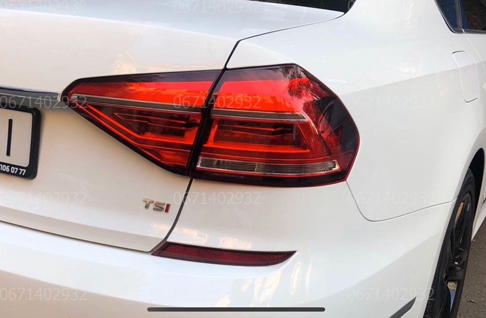 Задние LED фонари VW Passat B8 USA 2015-2018 оранжевый поворот