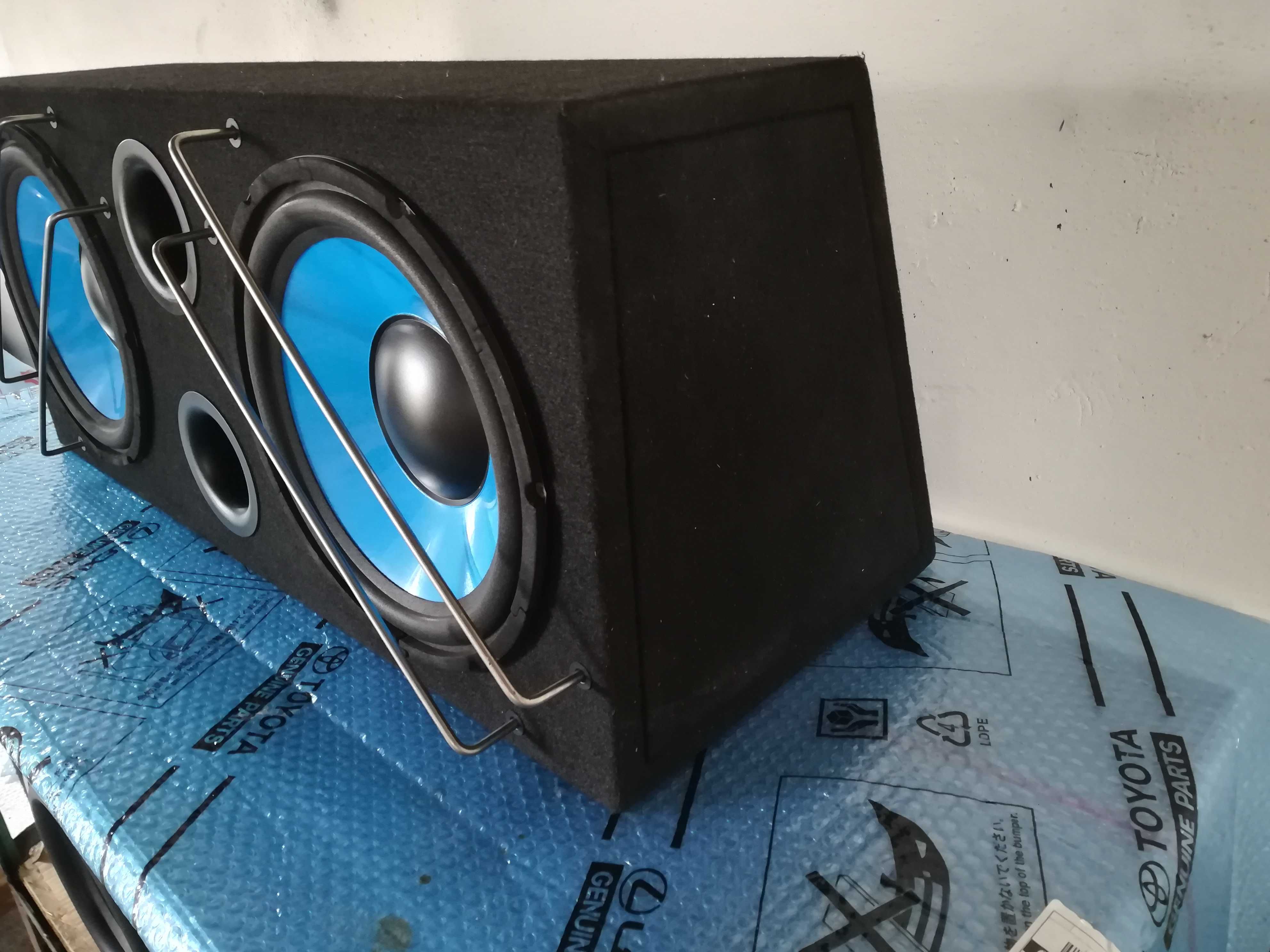 Subwoofer podwójny skrzynia basowa audio system bass