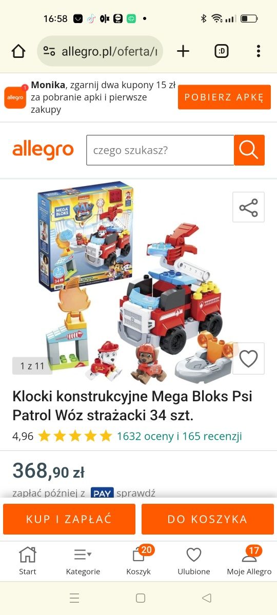 Klocki konstrukcyjne Psi Patrol