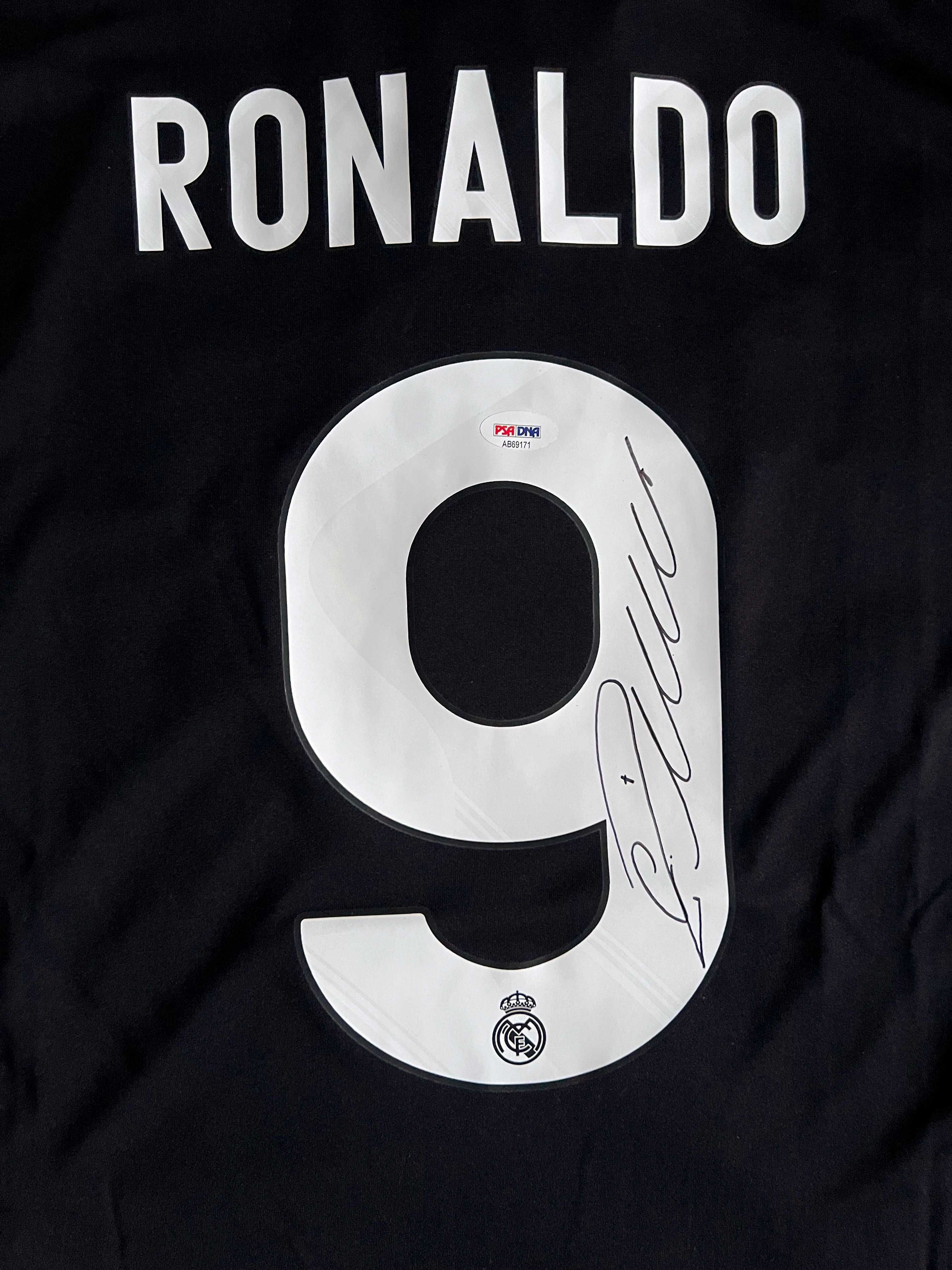 Автограф футболка з підписом Кріштіану Роналду 9 Реал Мадрид PSA COA