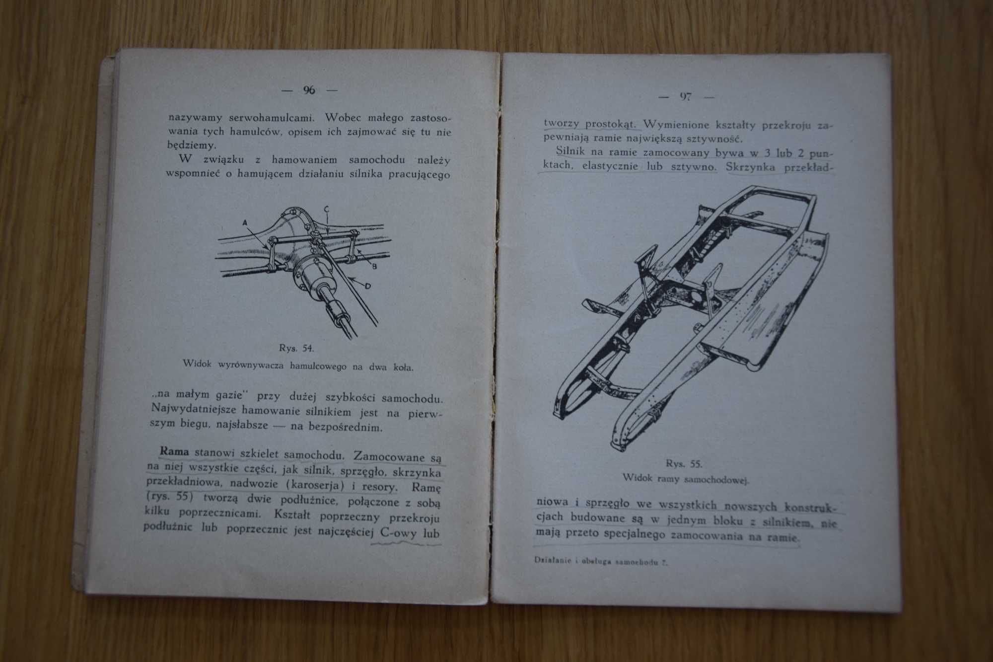 Działanie i Obsługa Samochodu Kapitaniak 1933