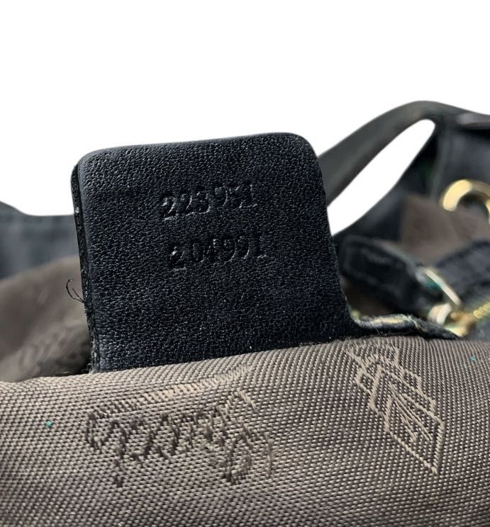 Женская сумка Gucci black python interlocking icon drawstring оригинал