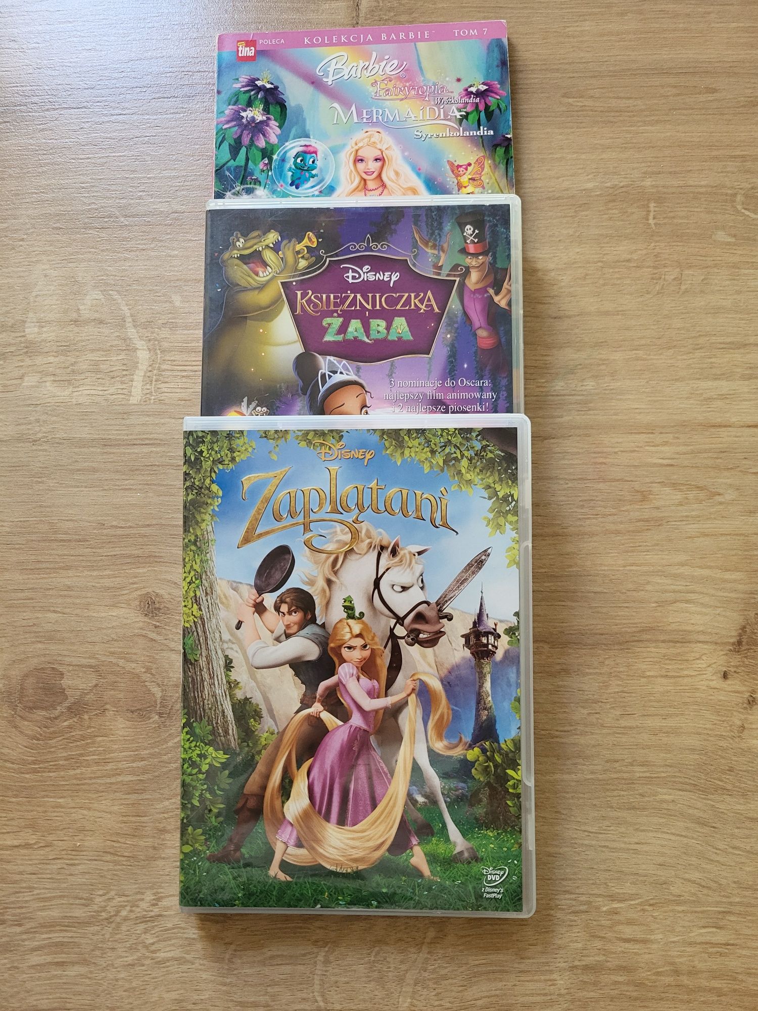 DVD Księżniczka Żaba, Zaplątani, Mermaidia