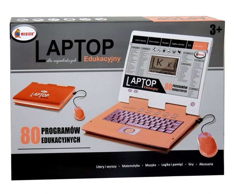 laptop edukacyjny 80 programów litery matematyka gry nauka