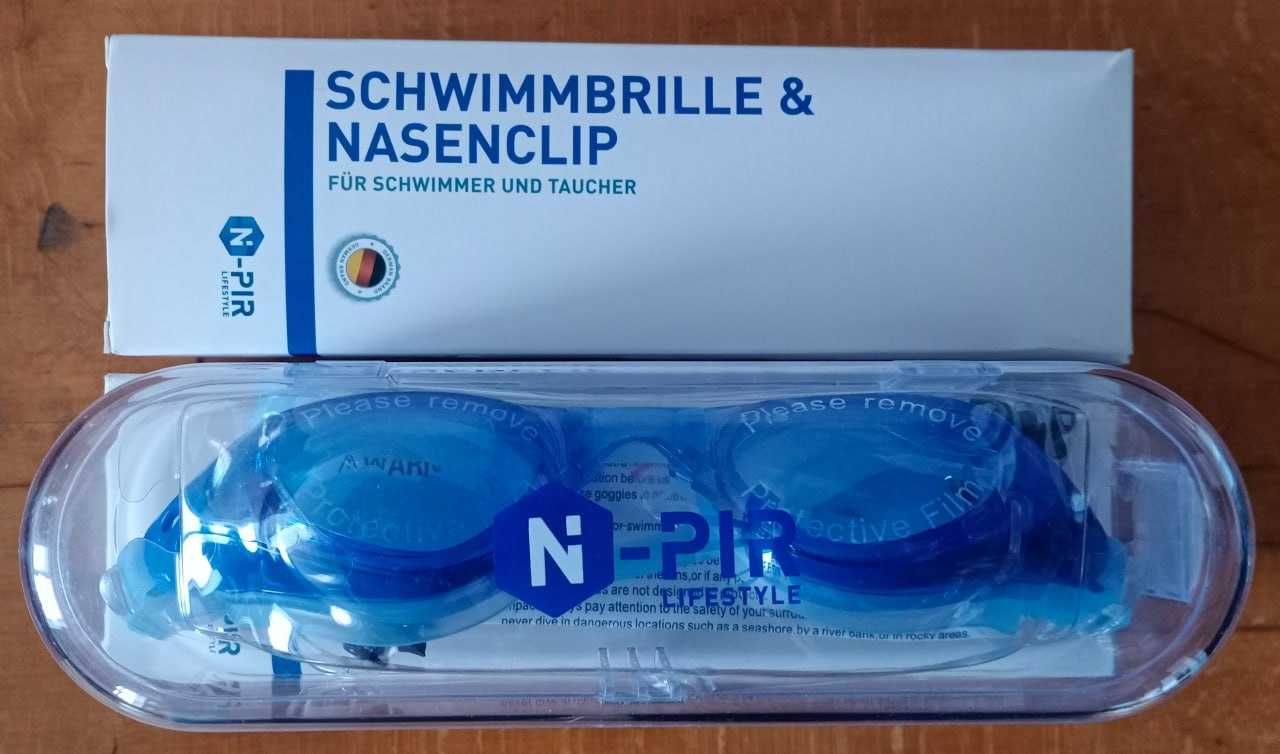 Очки для плавания N-PIR c носовым зажимом для детей и взрослых