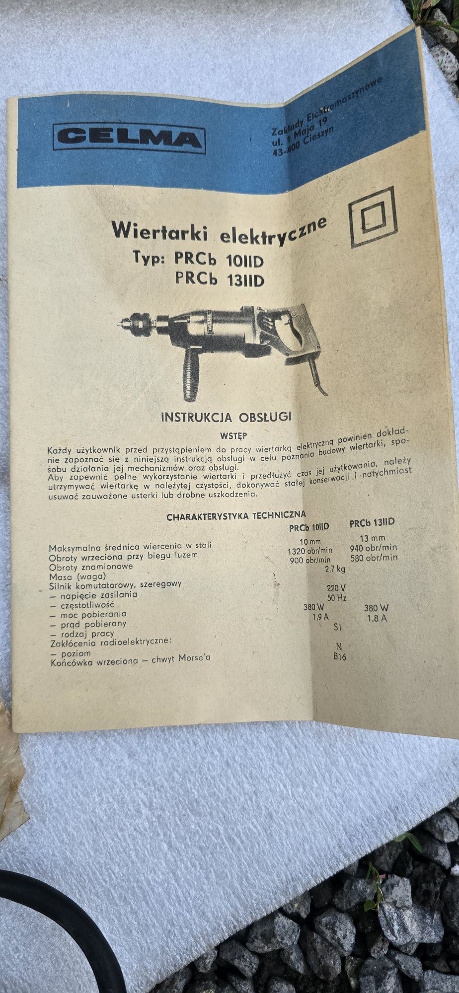 Nowa wiertarka Celma PRL