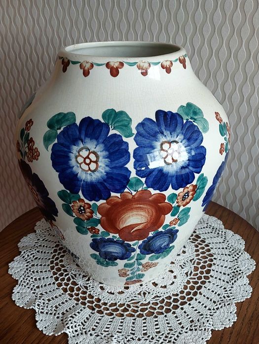 Duży wazon - fajans Włocławek, lata 50-60-te. WYJĄTKOWY !